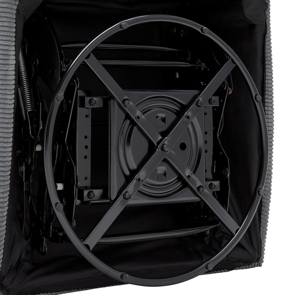 Relaxsessel Melinda Dunkelgrau Cord - Dunkelgrau/Schwarz, KONVENTIONELL, Holz/Kunststoff (76/103/96cm) - Mömax