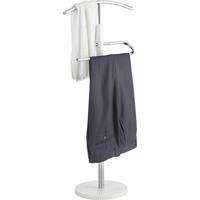 Herrendiener Fjolla in Weiss - Chromfarben/Weiss, Konventionell, Holzwerkstoff/Metall (42/110/30cm) - Mömax