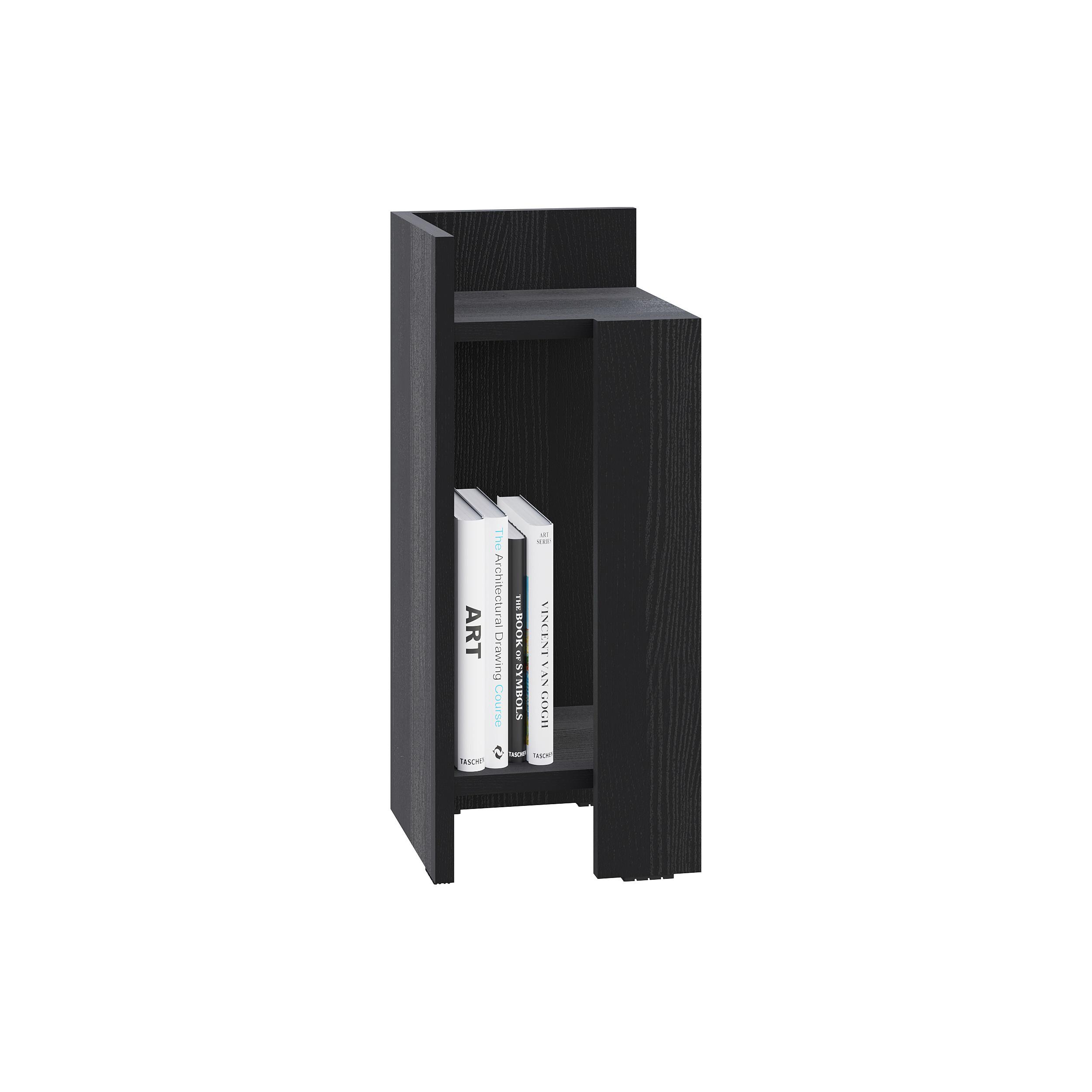 Nachtisch Elos ca. 27x60x25 cm Schwarz - Schwarz, Design, Holzwerkstoff (27/60/25cm) - Livetastic