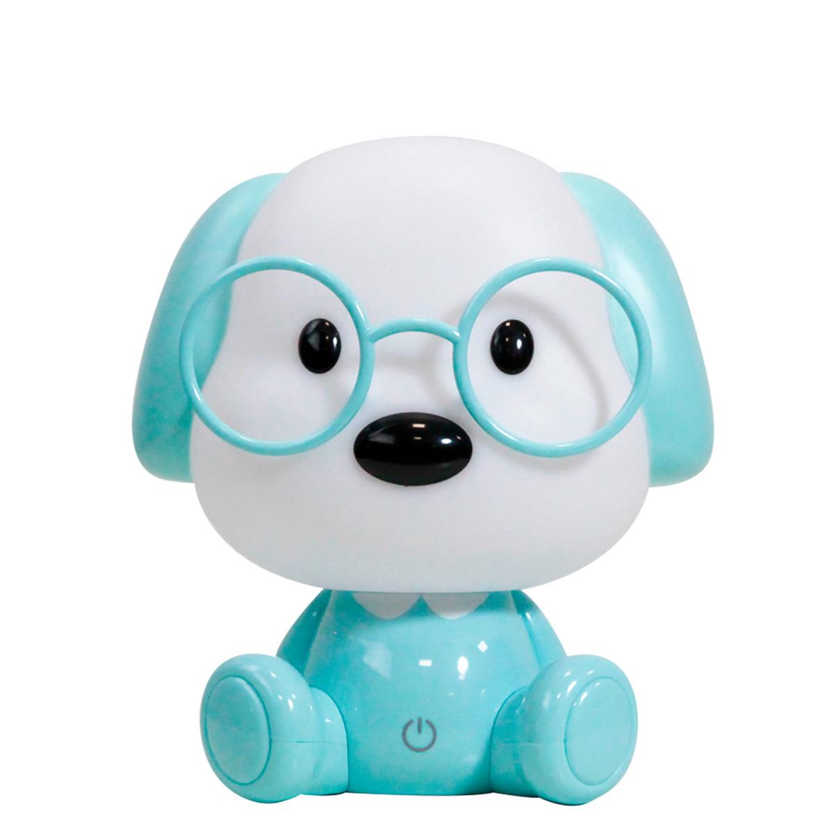 Kindertischleuchte Toby Weiß max. 3 Watt - Weiß/Hellblau, Basics, Kunststoff (17/17/20cm)