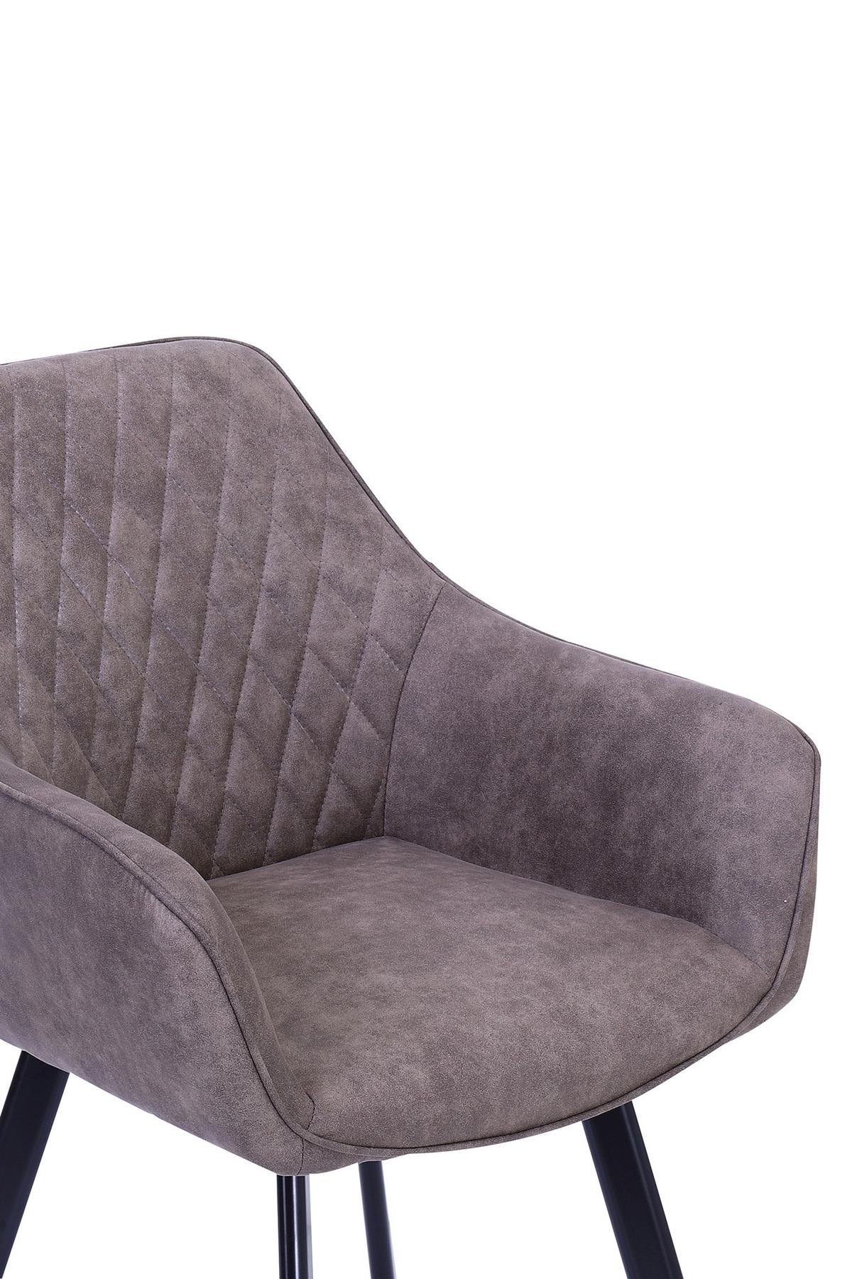 Set Naslanjačev Mira, Rjavosiva, 2-Delni - rjavosiva/črna, Moderno, kovina/tekstil (56,5/83/63cm) - Livetastic