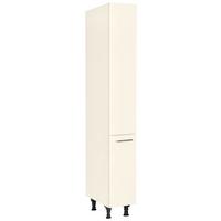 Apothekerschrank Touch Magnolie - Edelstahlfarben/Magnolie, MODERN, Holzwerkstoff/Metall (30/216,6/58cm) - Nobilia