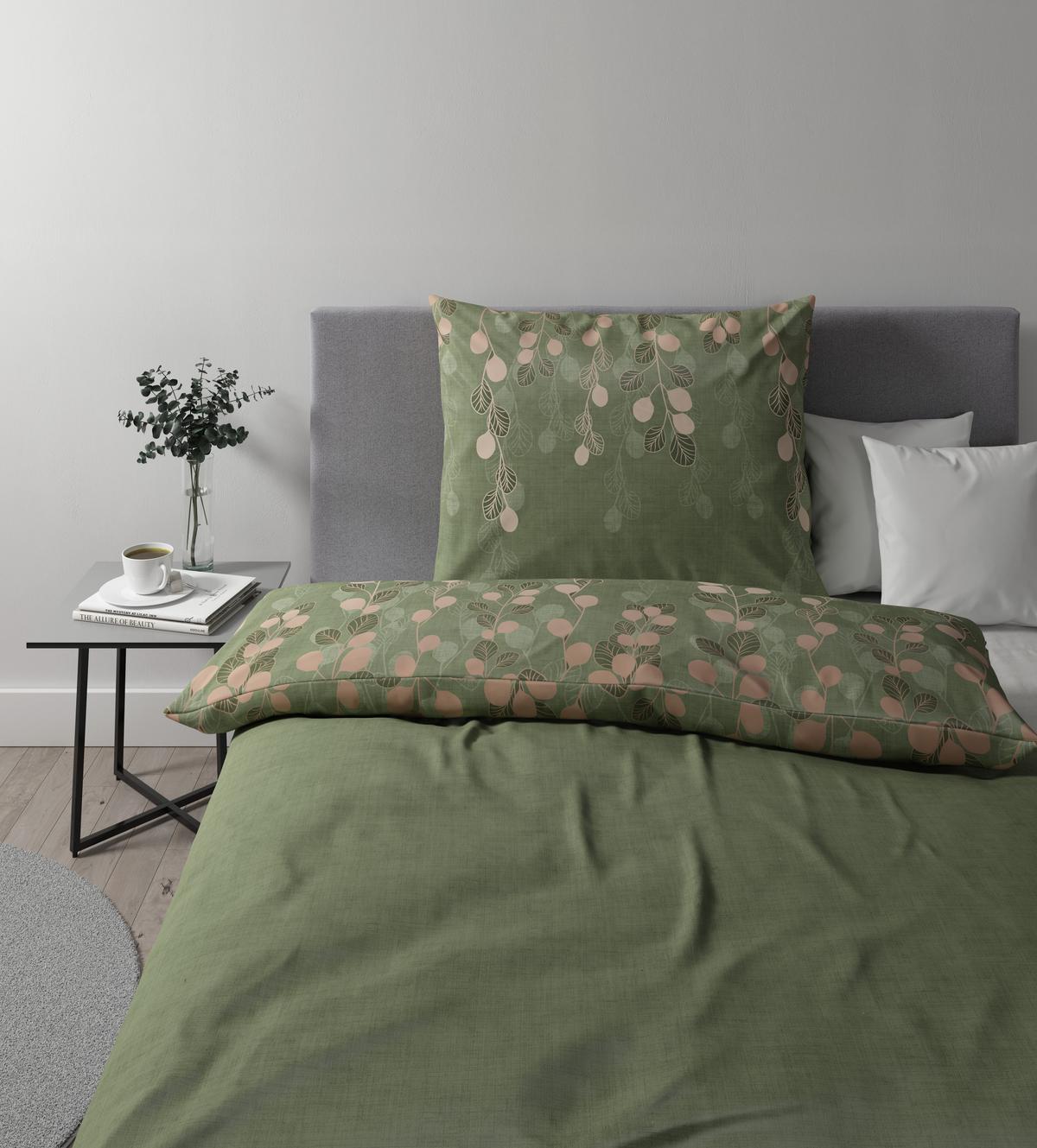 Bettwäsche Marina ca. 160x210cm - Grün, Konventionell, Textil (160/210cm) - Premium Living