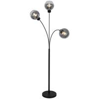 Stehleuchte Gitti Schwarz max. 25 Watt - Schwarz, MODERN, Glas/Kunststoff (63/160cm) - Mömax