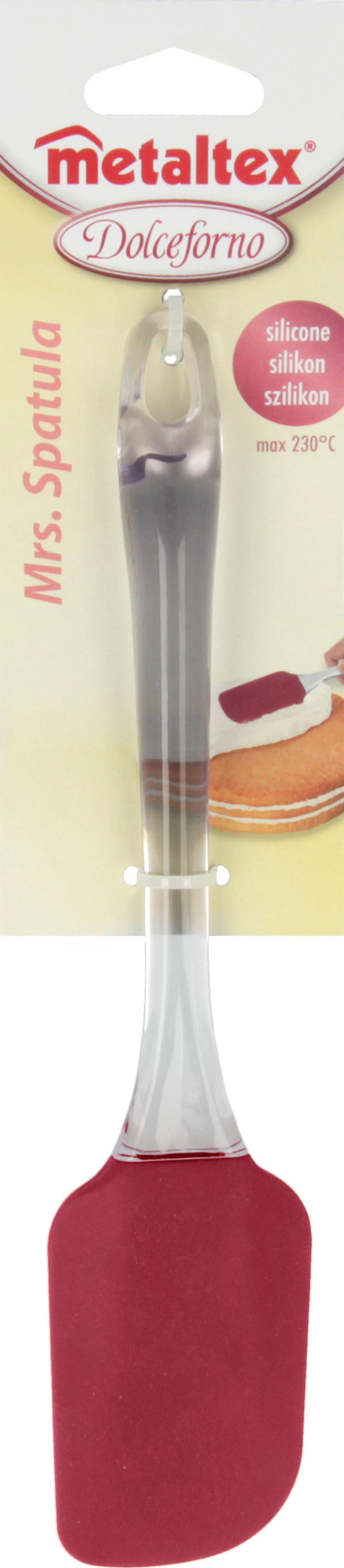 Szilikon Spatula Dolceforno - bordó/átlátszó, műanyag/fém (25/5,2/2cm) - Metaltex