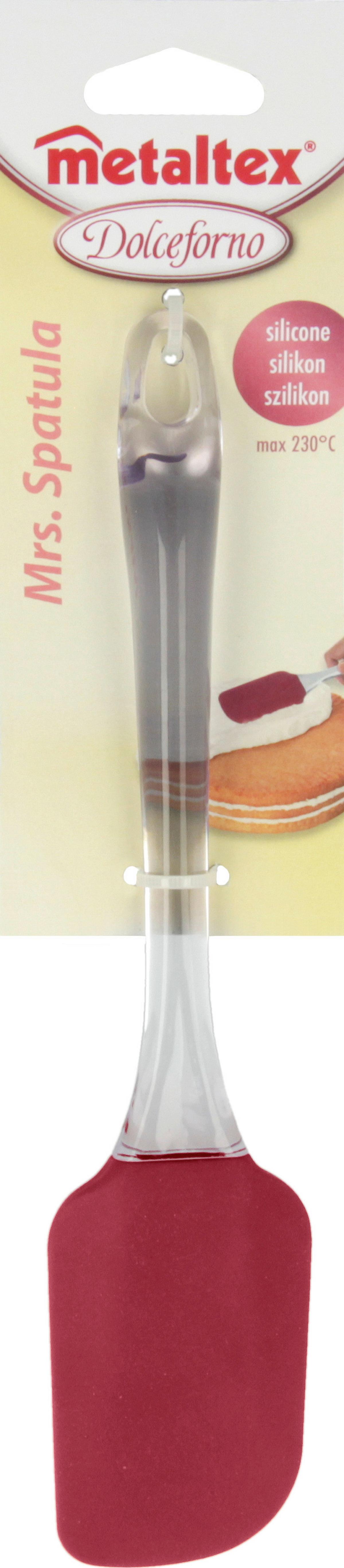 Szilikon Spatula Dolceforno - bordó/átlátszó, műanyag/fém (25/5,2/2cm) - Metaltex