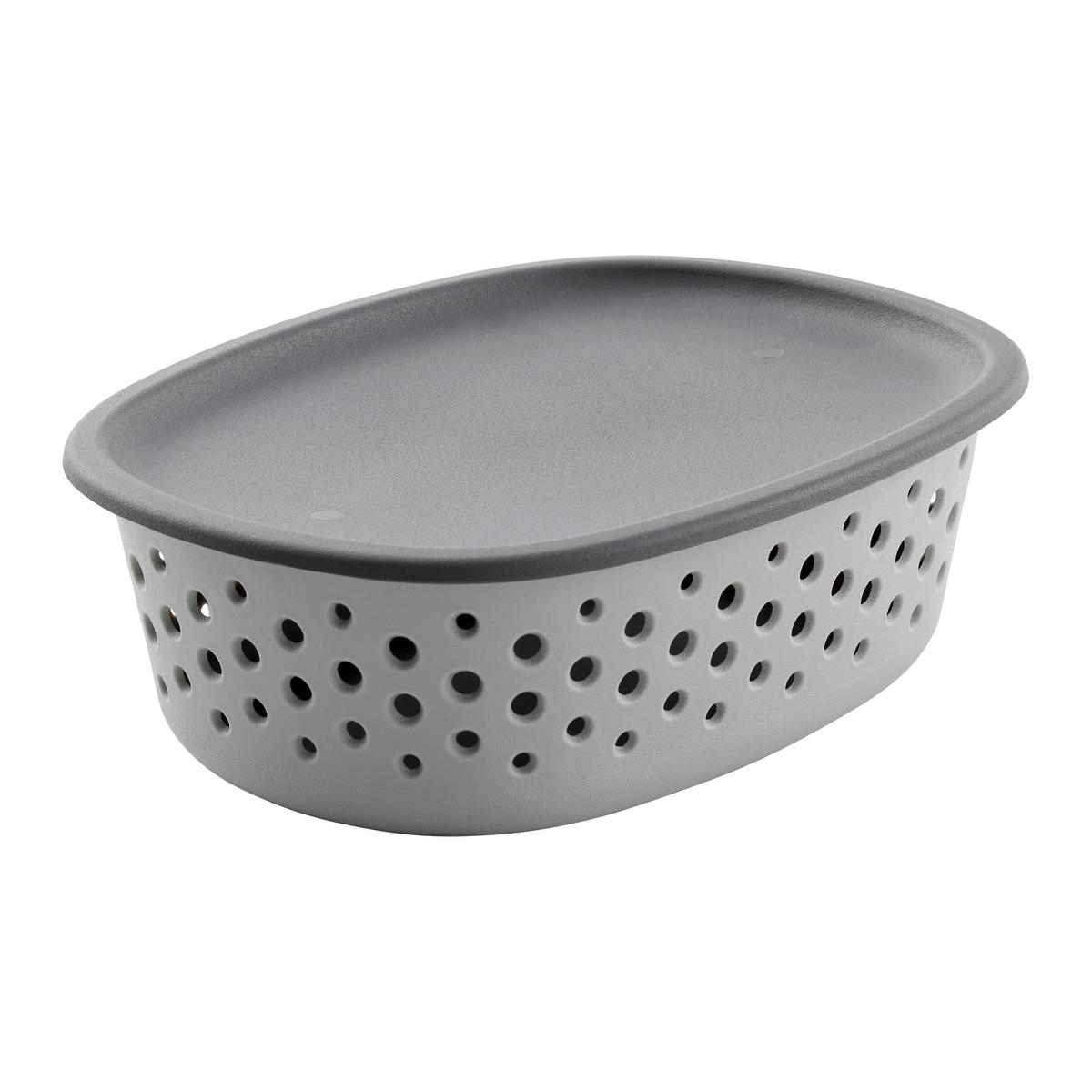 Coșuleț pentru depozitare Maja - cca. 0,8L - gri, Modern, plastic (18,5/13,5/6cm) - Mömax