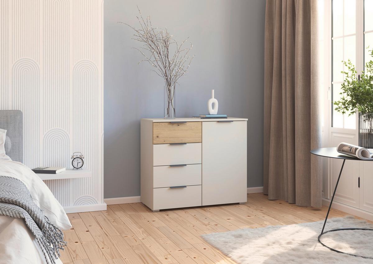 Kommode Ellmau Champagner/Eiche Artisan - Champagner/Eiche Artisan, KONVENTIONELL, Holzwerkstoff/Kunststoff (93/81/42cm) - Premium Living