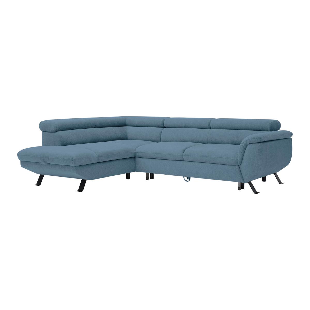 Kutna Garnitura Raven - tamno plava/crna, Moderno, tekstil/metal (96/76-92/257cm) - Modern Living