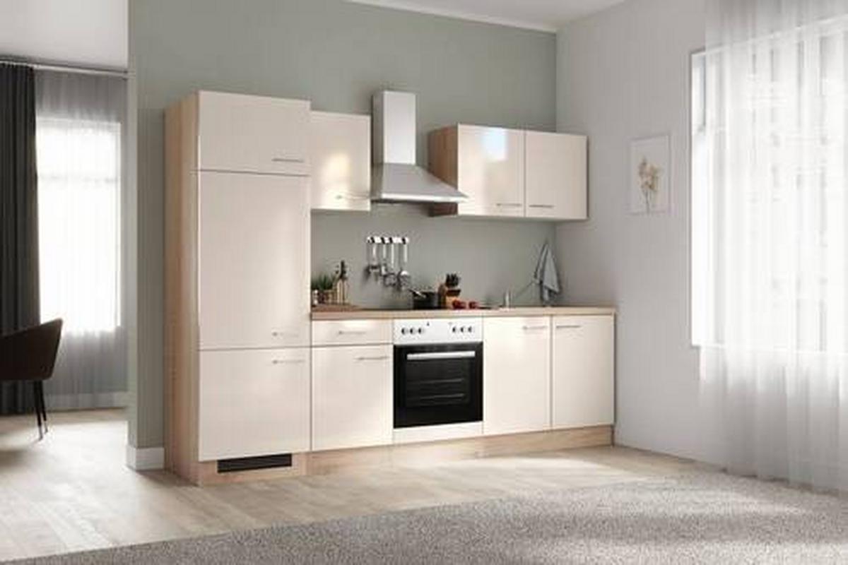 Kuhinjski Blok Nepal - barve nerjavečega jekla/kašmir, Moderno, kovina/leseni material (270cm) - FlexWell