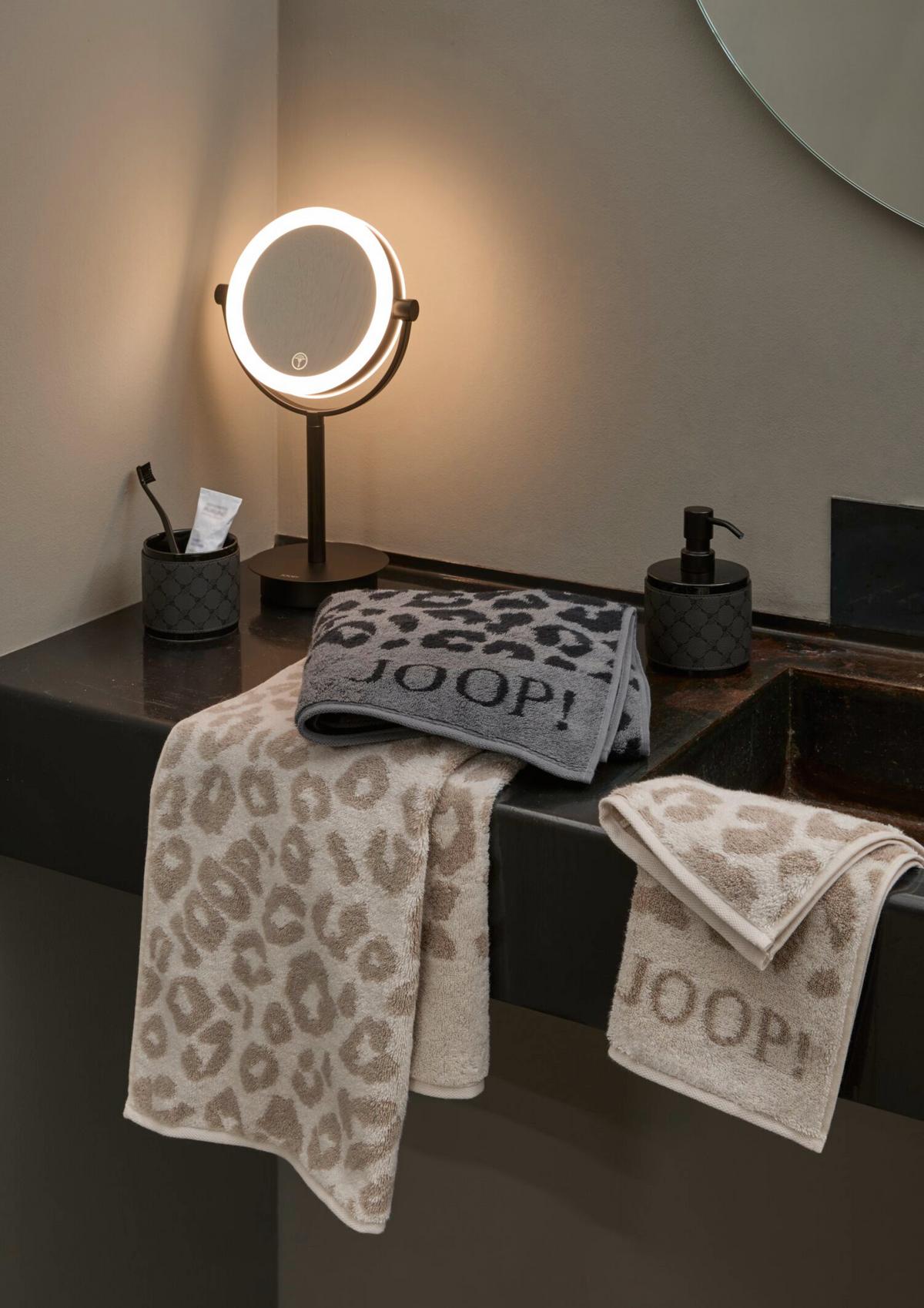 RĘCZNIK DO SAUNY JOOP! LEO - beżowy/kremowy, Basics, tkanina (80/200cm) - Joop!