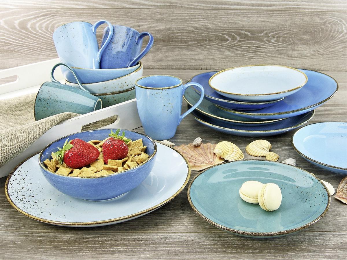 Kombinirani Servis Aqua, 16-Delni - modra, Basics, keramika - Creatable