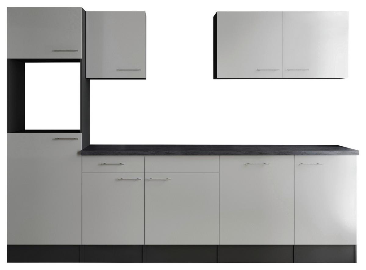 Kuhinjski Blok Brez Aparatov Oliver, 280cm - srebrne barve/siva, Design, kovina/leseni material (280cm) - Respekta