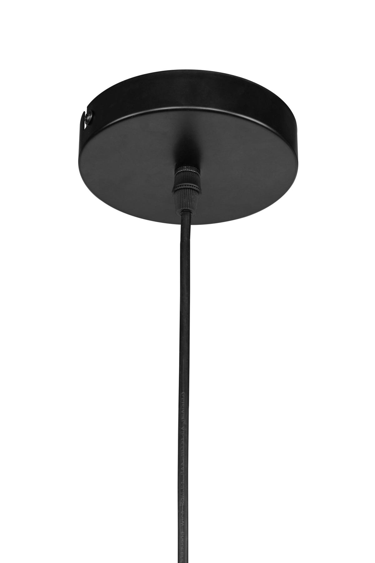 LAMPA WISZĄCA WACO *DK* - czarny/koniak, Trend, metal/szkło (40/150cm) - Dieter Knoll