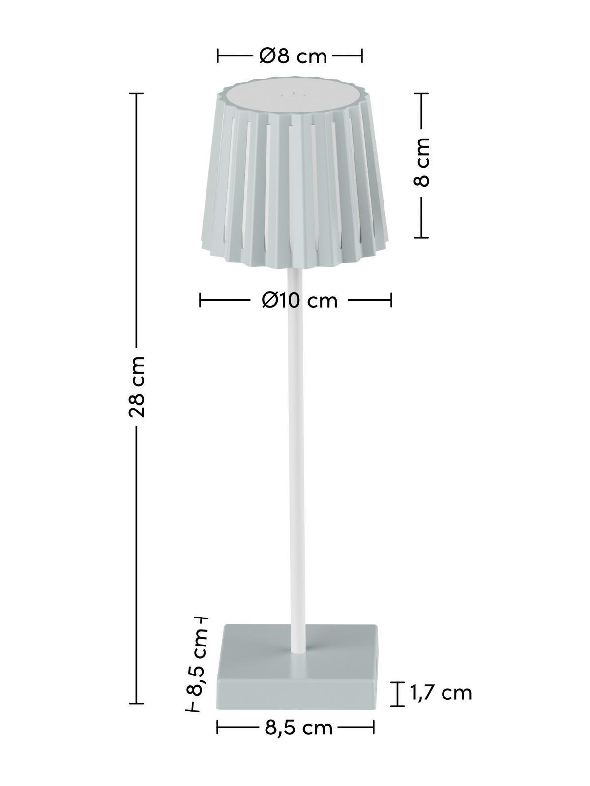 Lampă de exterior Plisi - verde salvie/alb, Modern, plastic/metal (10/28cm) - Mömax