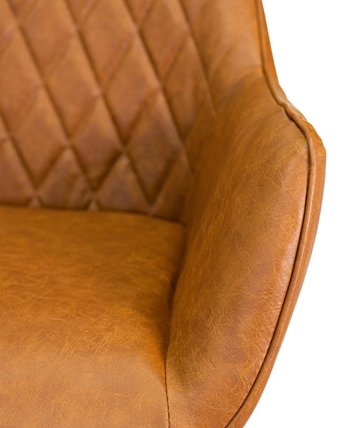 ARMLEHNSTUHL-SET GABI - Cognac, KONVENTIONELL, Textil/Metall (62/82/61cm) - MID.YOU