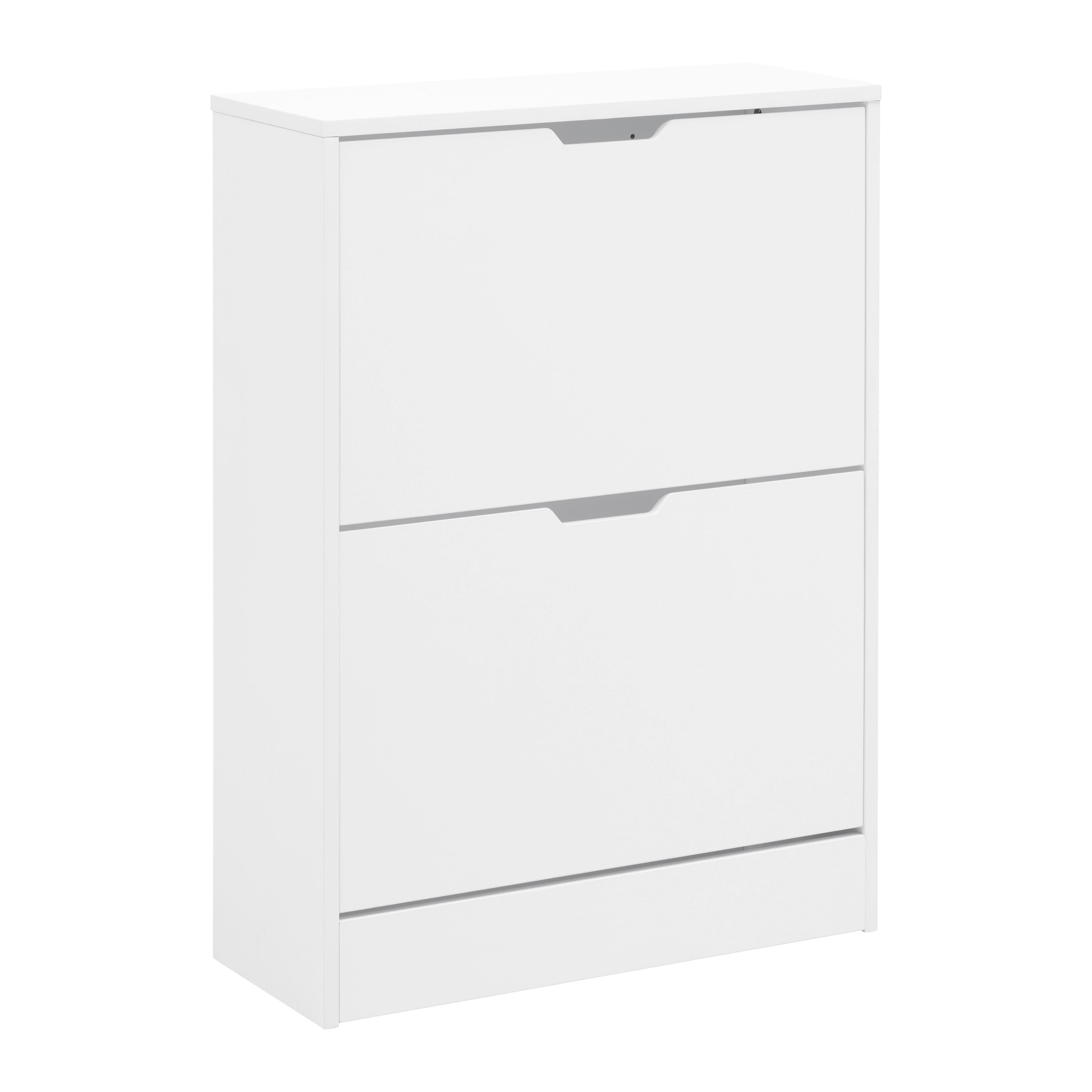 Cipősszekrény Fehér Rudi - fehér, Konventionell, faalapú anyag (60/83/24cm) - Based