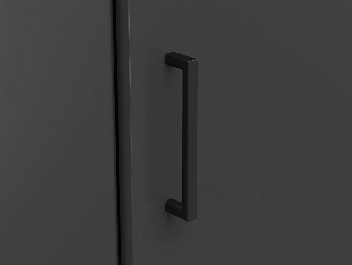 Eckschrank Multistauraum Graphitfarben - Graphitfarben/Schwarz, MODERN, Holzwerkstoff/Kunststoff (71,5/195/71,5cm) - Mömax