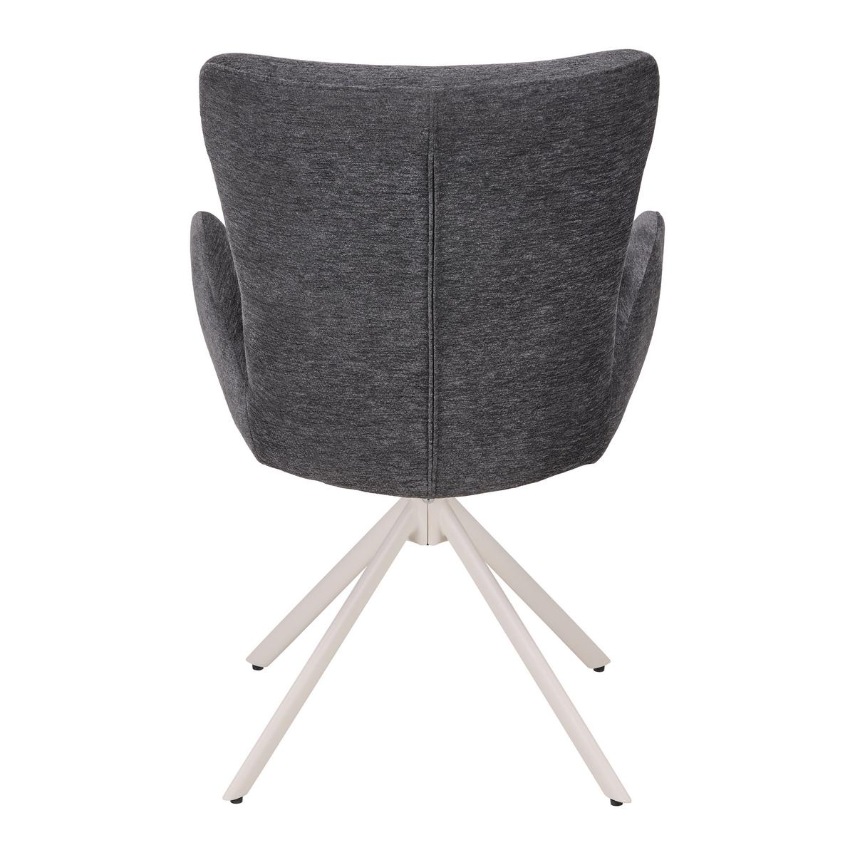 Karosszék Forgatható Stella - bézs/szürke, Design, textil/fém (58/91/65cm) - Mömax
