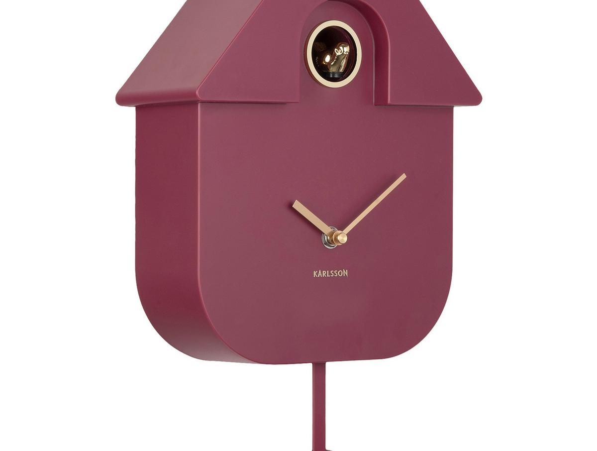 ZEGAR ŚCIENNY MODERN CUCKOO ORO - fiolet, Basics, tworzywo sztuczne (41/21.5cm) - Karlsson