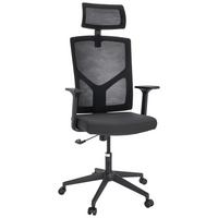 Pisarniški Stol Breton B, Črna - črna, Moderno, umetna masa/tekstil (68/131/68cm) - MID.YOU