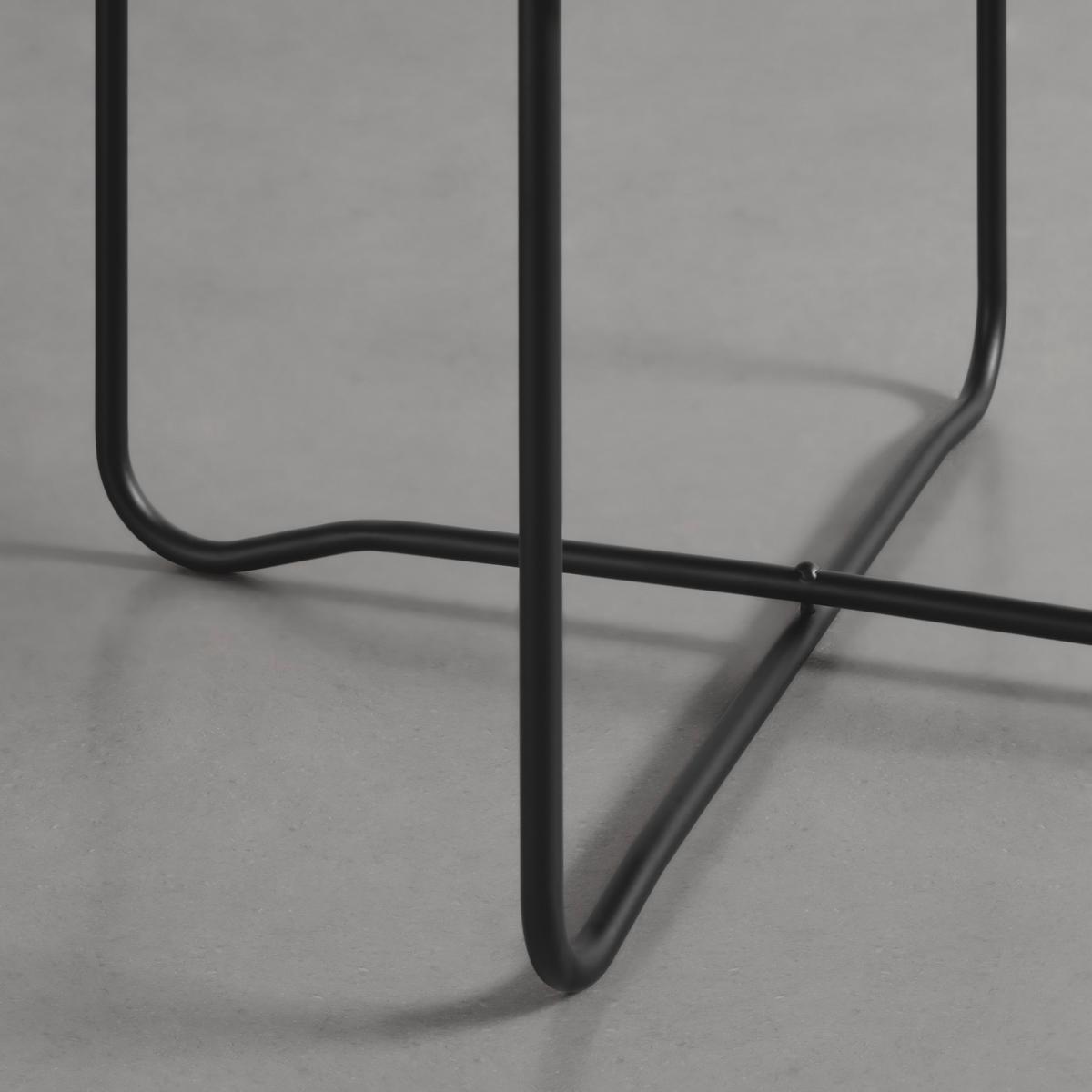 Masă auxiliară NOBILE - negru, Modern, sticlă/metal (45/38/45cm) - Premium Living