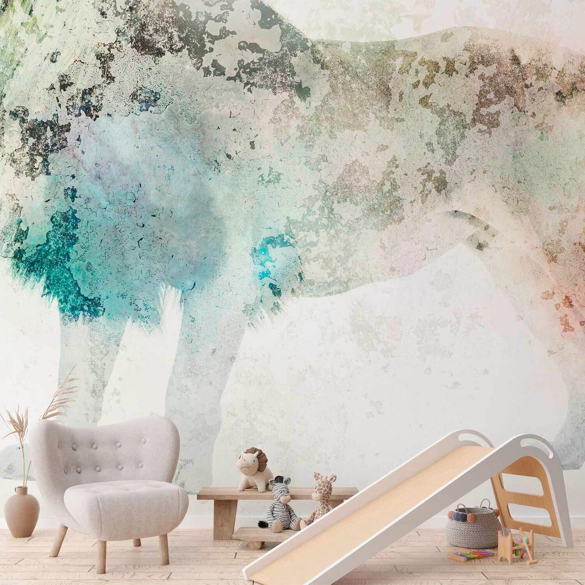 Fototapete King of the Animals Multicolor/Weiß - Multicolor/Weiß, LIFESTYLE, Textil (200/140cm) - artgeist