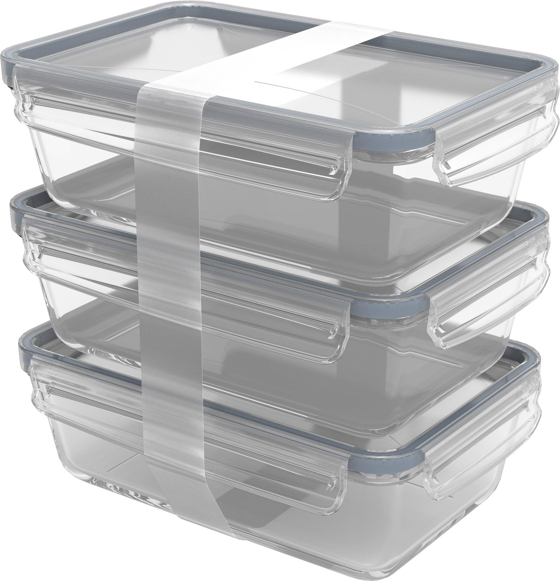 ZESTAW POJEMNIKÓW NA ŻYWNOŚĆ 1051406161 3 SZT - Basics (24/16,5/22,8cm) - Rotho