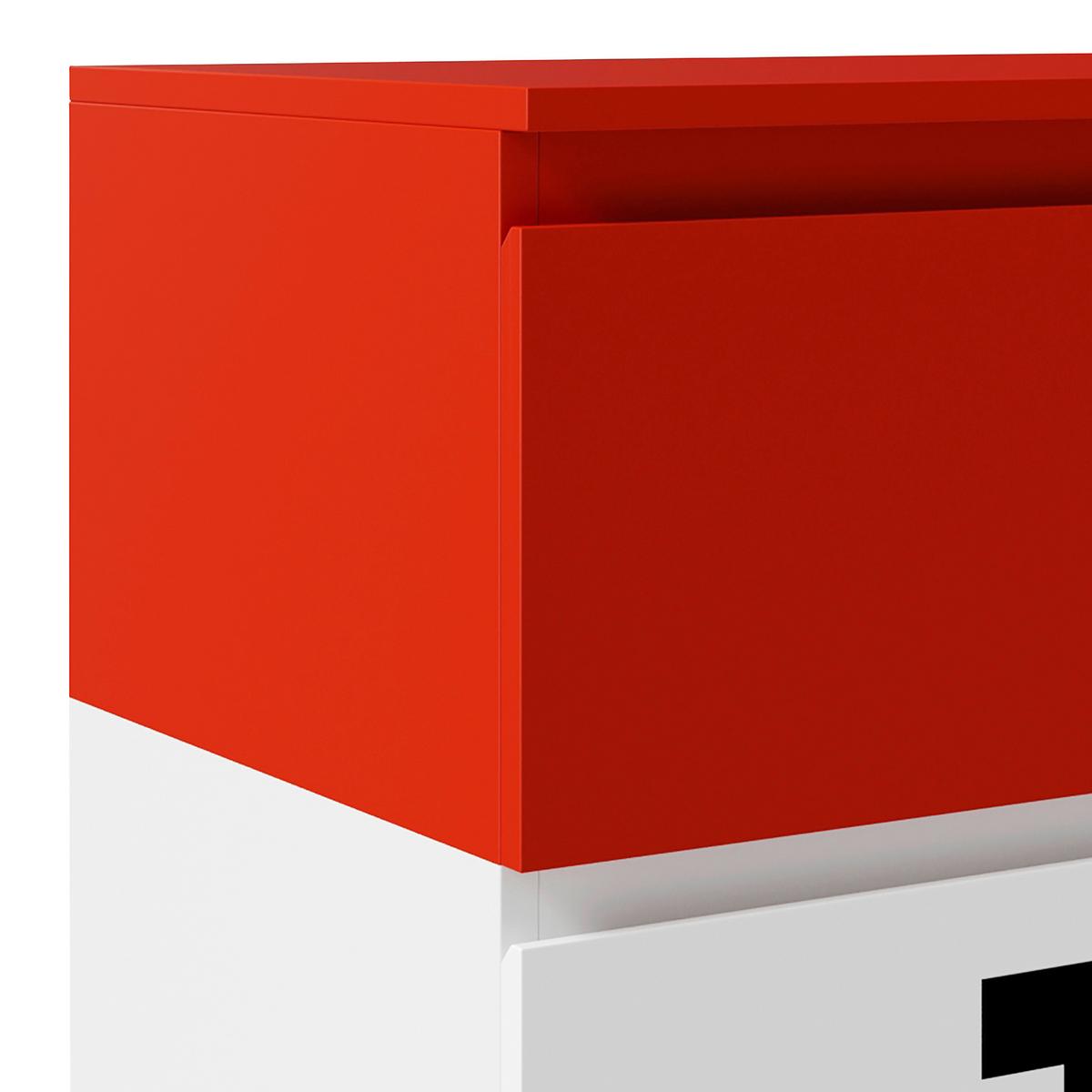 Kommode Minecraft ca. 80x76x41 cm Rot - Rot, MODERN, Holzwerkstoff (80/76/41cm) - Minecraft