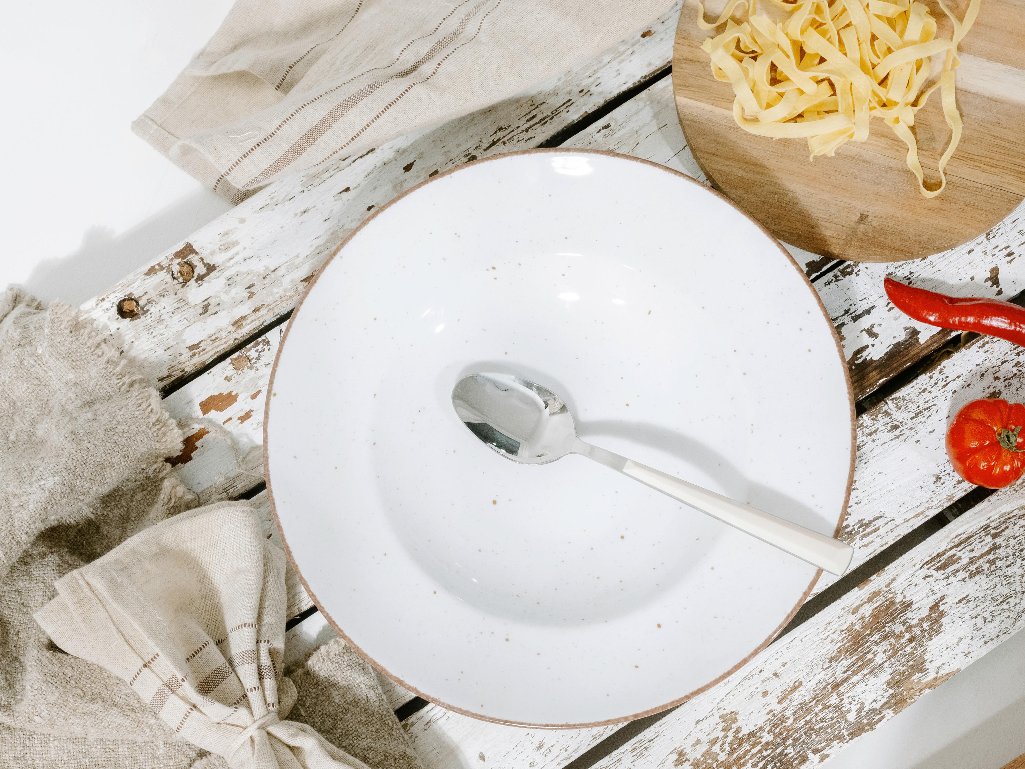 Set Krožnikov Za Testenine Vintage Nature, 4-Delni - krem barve, Basics, keramika (27cm) - Creatable