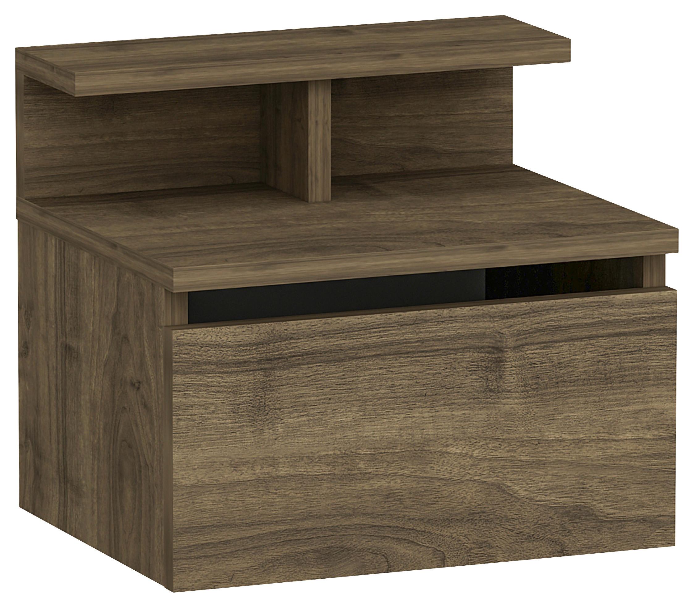 Nachttisch Hades ca. 39,8x35x31,6cm Walnussfarben - Walnussfarben, Design, Holzwerkstoff (39,8/35/31,6cm) - MID.YOU