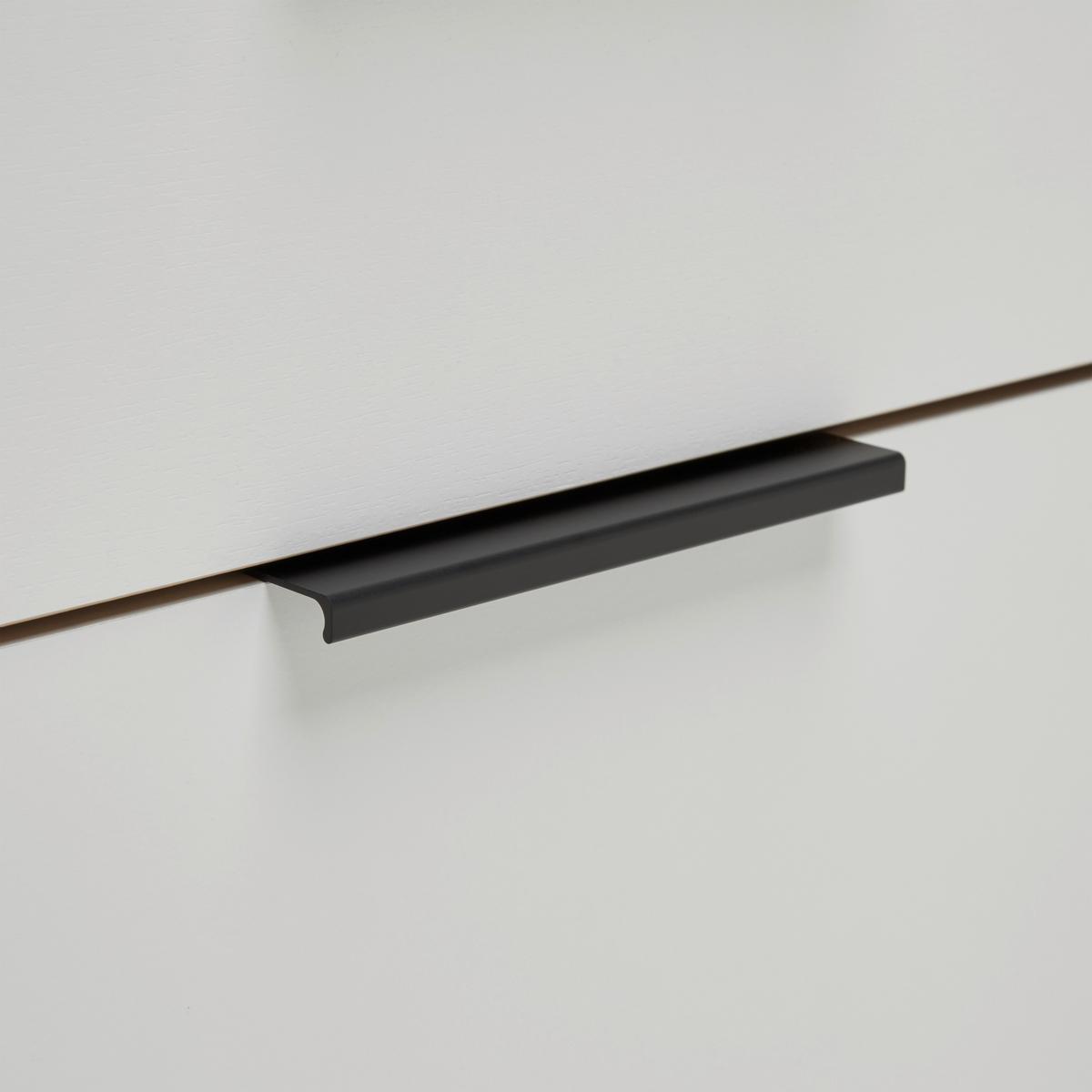 Nachtkästchen Level 36 Black A Weiß - Schwarz/Weiß, KONVENTIONELL, Holzwerkstoff/Kunststoff (41/61/41cm) - Premium Living