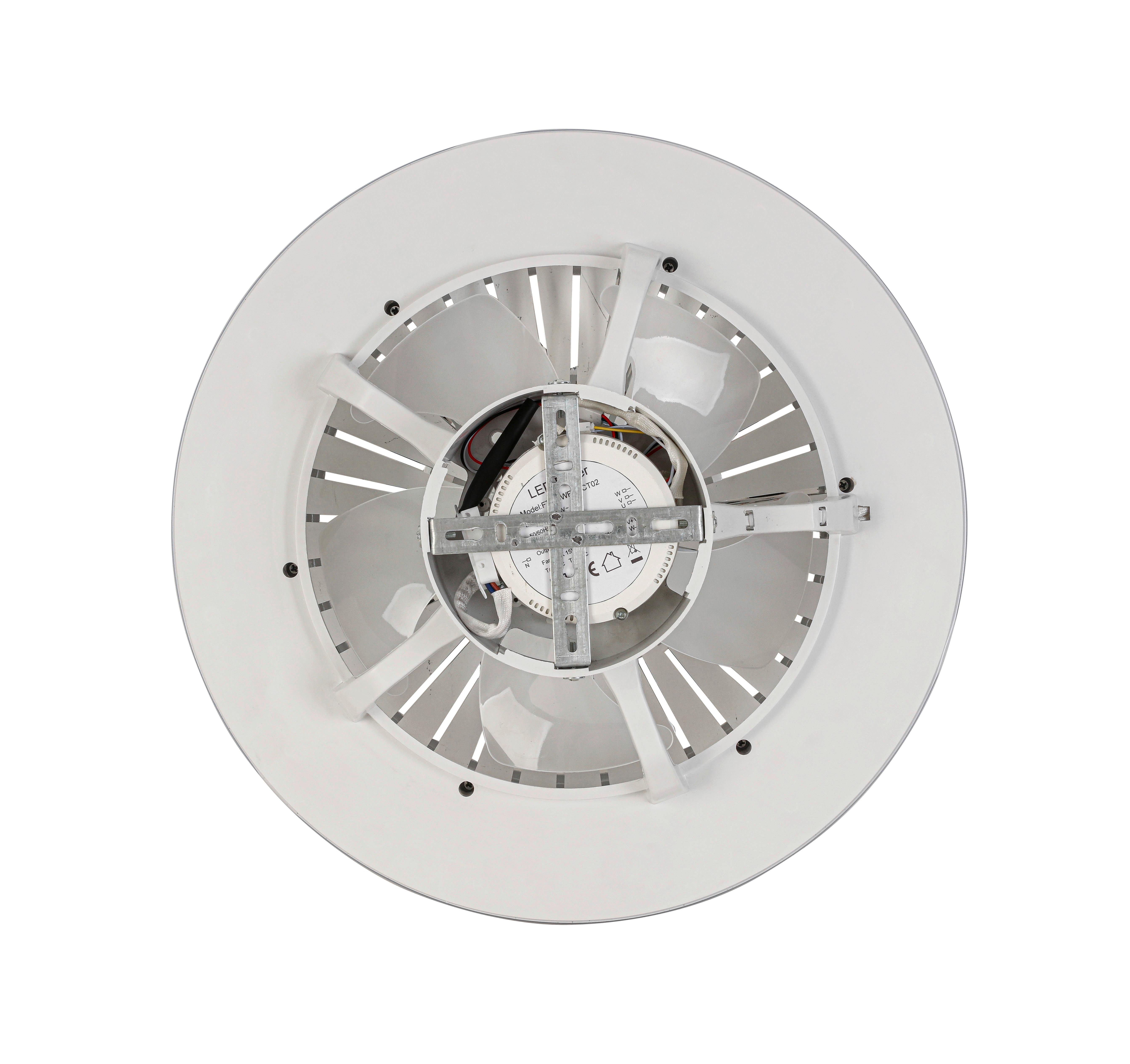 TAKFLÄKT TUIO - vit/kromfärg, Modern, plast (45/45/16cm) - Mömax