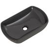 Aufsatzwaschbecken New York Grau Keramik ca. 50x13x32 cm - Grau, MODERN, Keramik (50/12,5/31,5cm) - MID.YOU