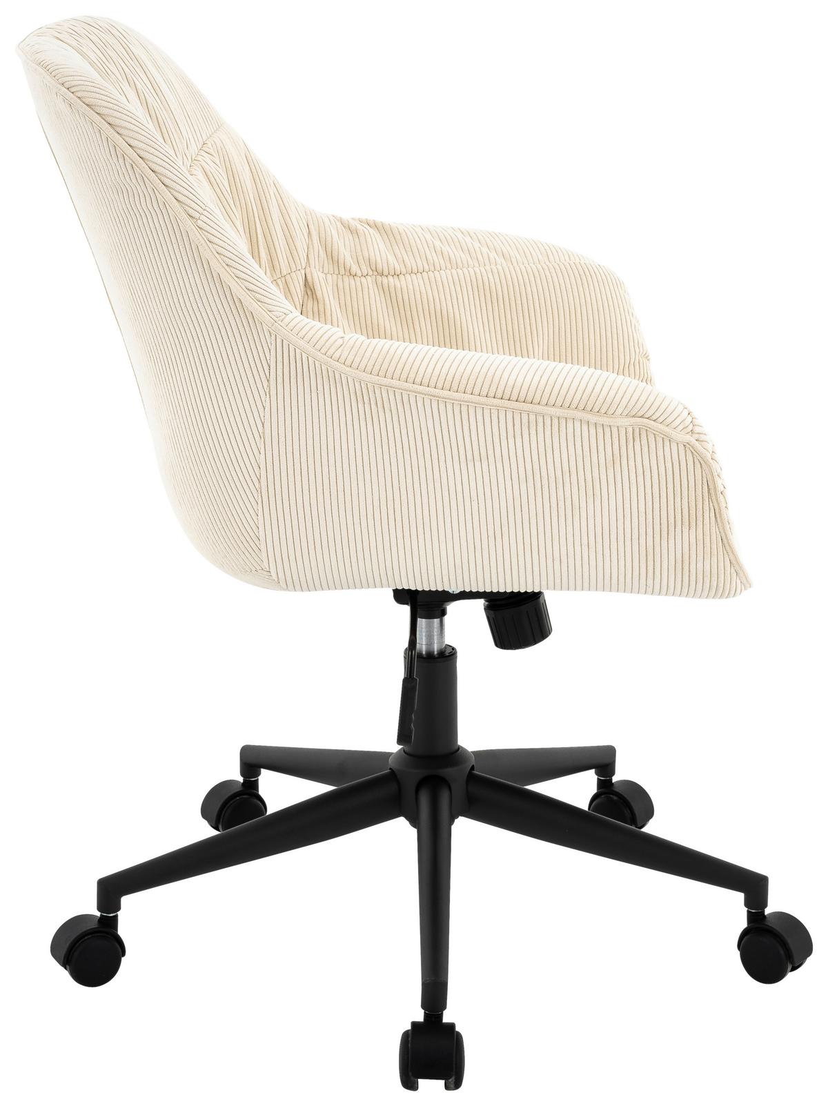 Pisarniški Stol Nizza 2, Krem - črna/krem barve, Moderno, kovina/tekstil (69/95/64cm)