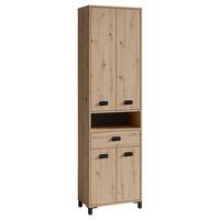 Hochschrank Wellness B: 54 cm Artisan Eiche Dekor - Anthrazit/Schwarz, MODERN, Holzwerkstoff/Kunststoff (54/193/31cm) - MID.YOU