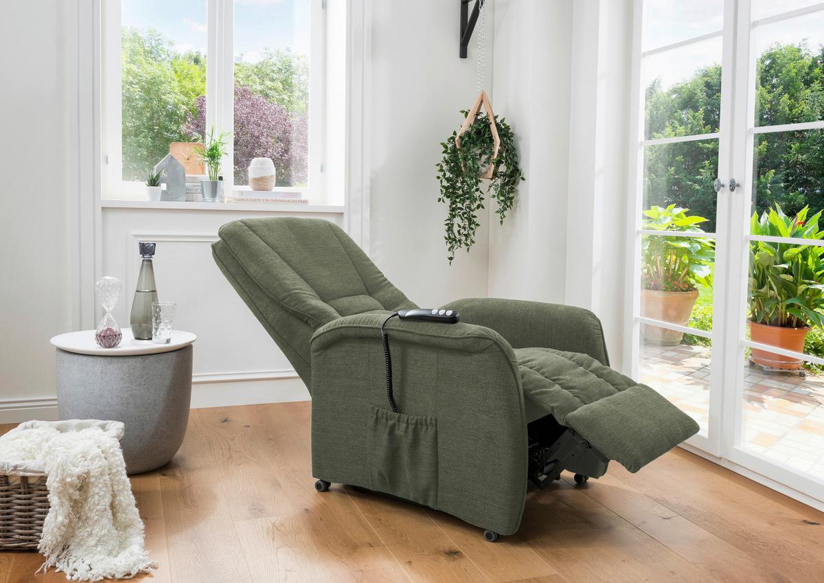 Relaxsessel Harry Dunkelgrün Nylon/Struktur - Dunkelgrün/Schwarz, Design, Kunststoff/Textil (77/107/88cm) - Livetastic