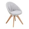 Stuhl Valera Hellgrau Mikrofaser Drehbar Gepolstert - Buchefarben/Hellgrau, MODERN, Holz/Textil (59/79/58,5cm) - Bessagi Home