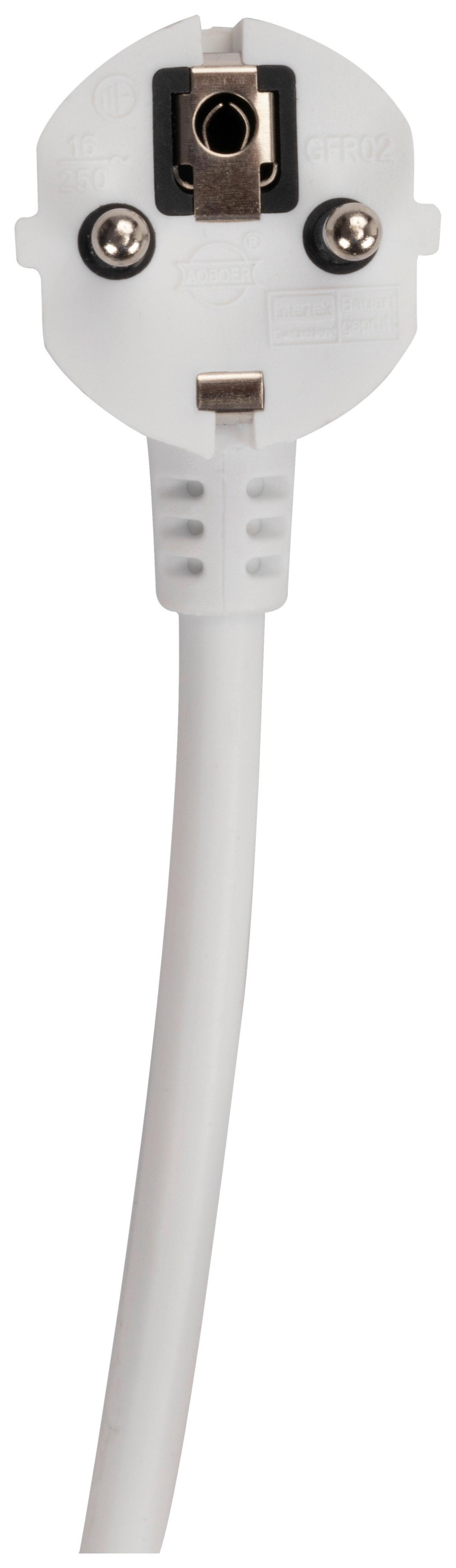 Priză multiplă Loi - alb/gri, Konventionell, plastic/metal (14/13,5/8,6cm) - Mömax