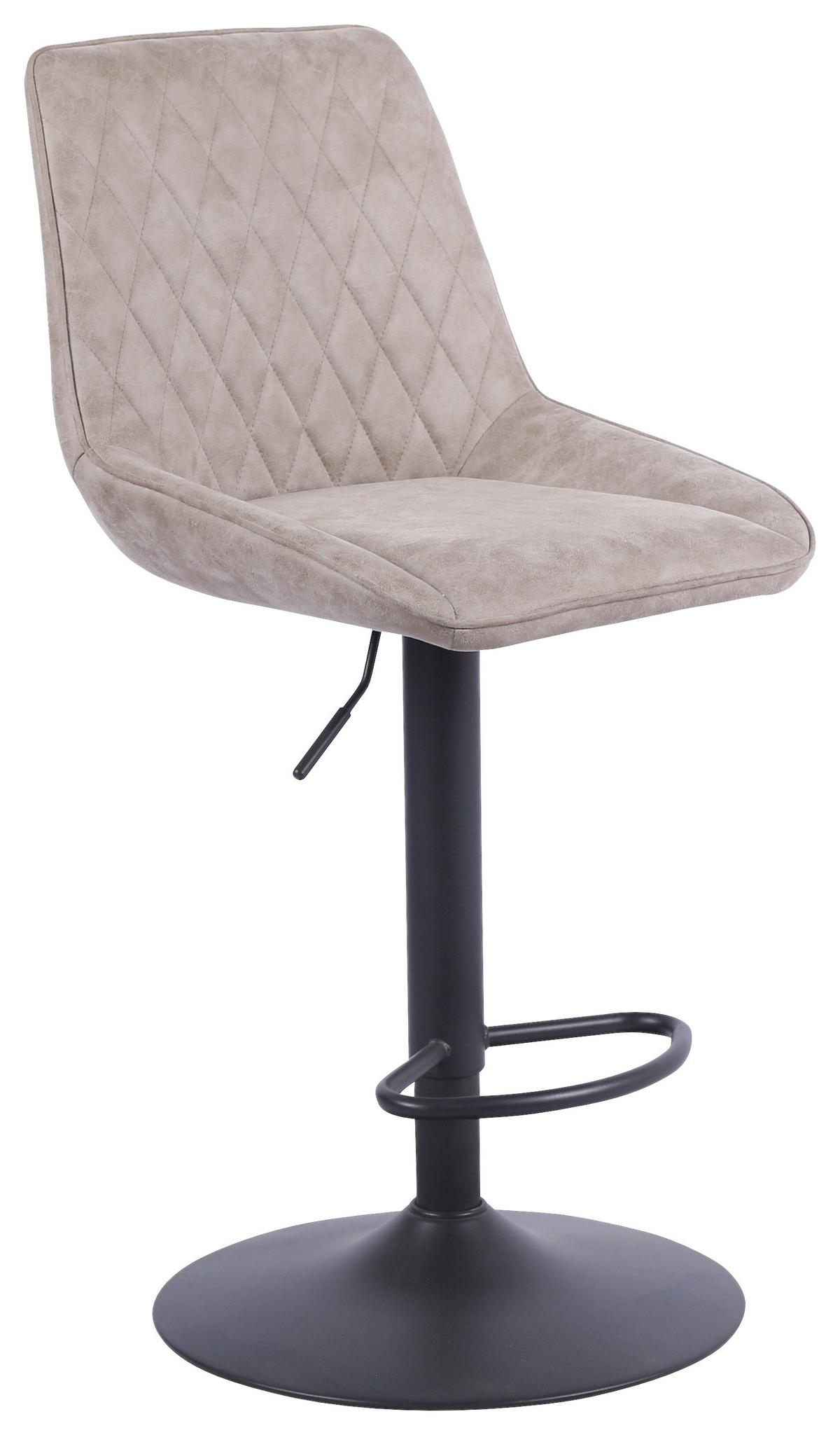 Taburet de bar BETA - bej/negru, Basics, lemn/metal (45/96-116/54cm) - Mömax