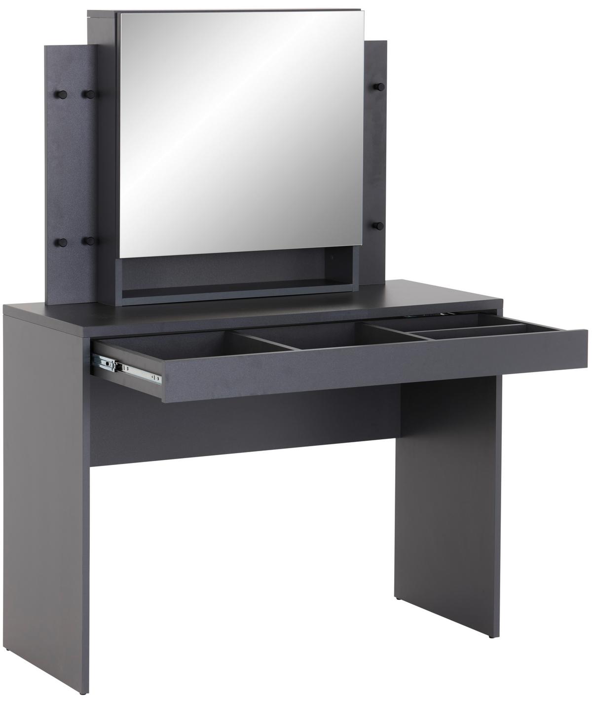 Toaletni Stol Sandy - antracit, Moderno, drvni materijal (100/76/45cm) - Modern Living