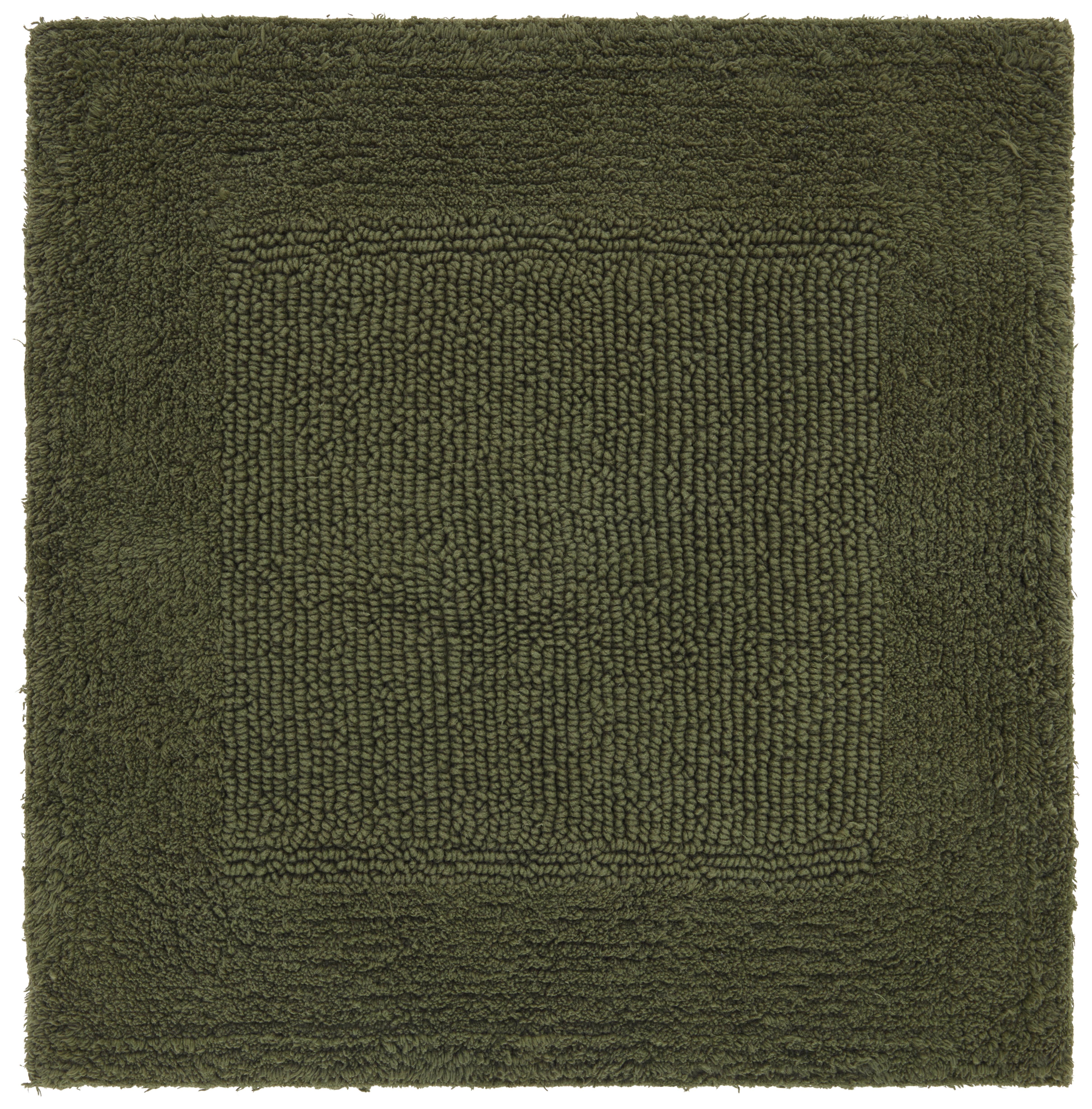 BADRUMSMATTA KAREN - mörkgrön, Klassisk, textil (50/50cm) - Premium Living