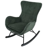 Gugalni Fotelj Granny, Zelena - črna/zelena, Moderno, kovina/tekstil (67/92/85cm)