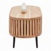 SOFFBORD MADDI - svart/naturfärgad, Lifestyle, metall/trä (80/40/40cm) - Mömax