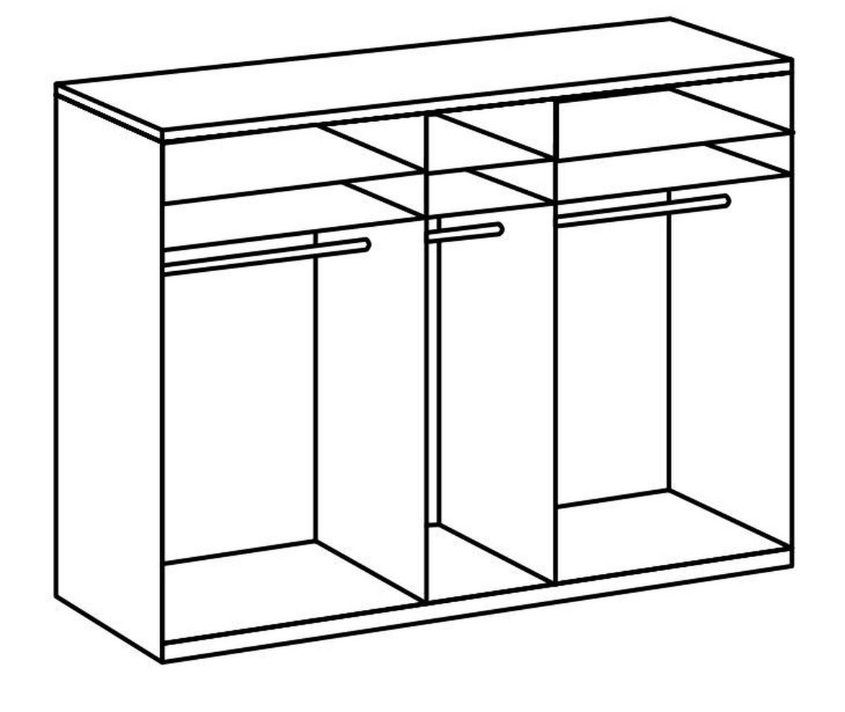 Ormar S Klasičnim Vratima Level 36a - bijela/boje kroma, Moderno, drvni materijal (250/236/58cm) - MID.YOU