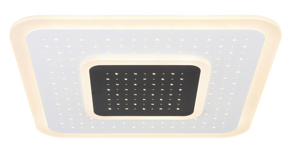 Stropna Led-svetilka Gisell, S Sijalko - črna/bela, Design, kovina/umetna masa (46/46/5,5cm) - Globo