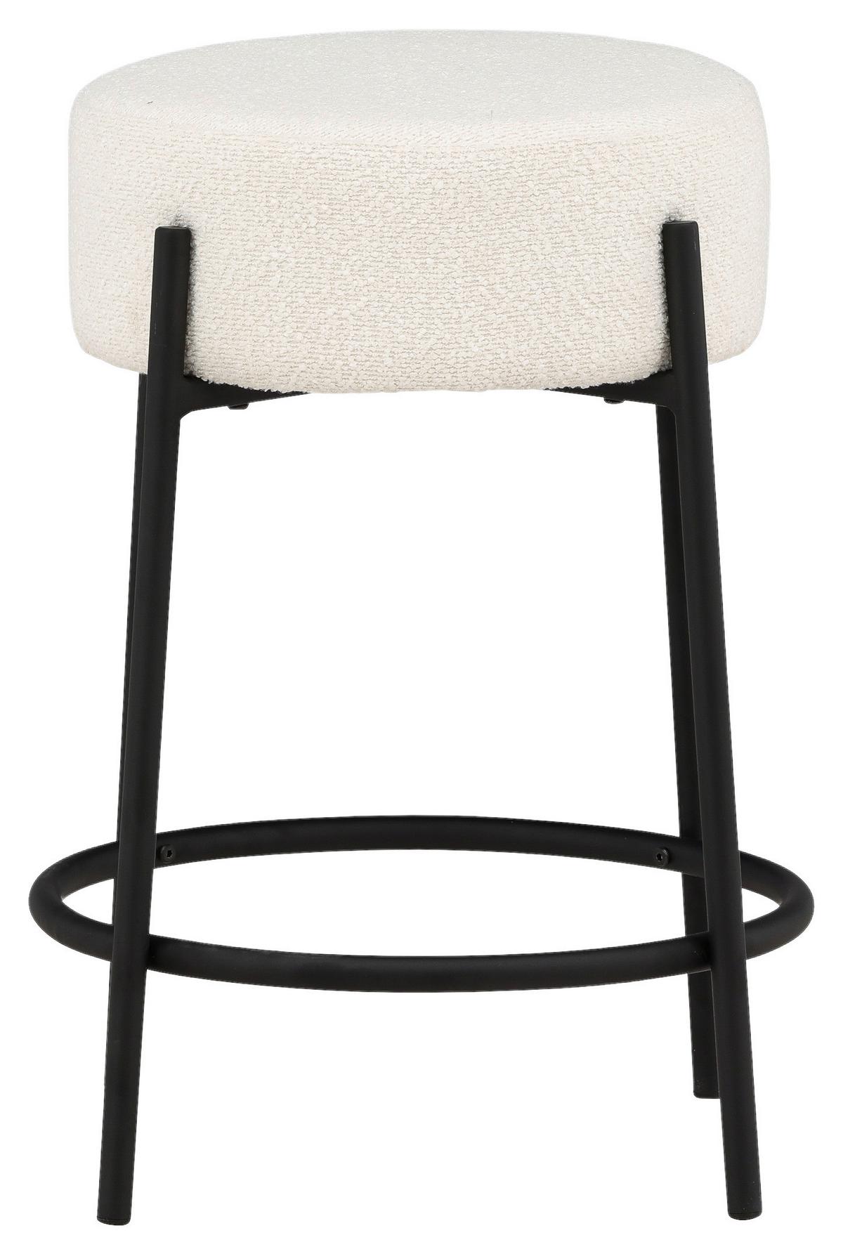 BARHOCKER TUCSON - Schwarz/Weiß, Design, Textil/Metall (50/60/50cm) - Livetastic