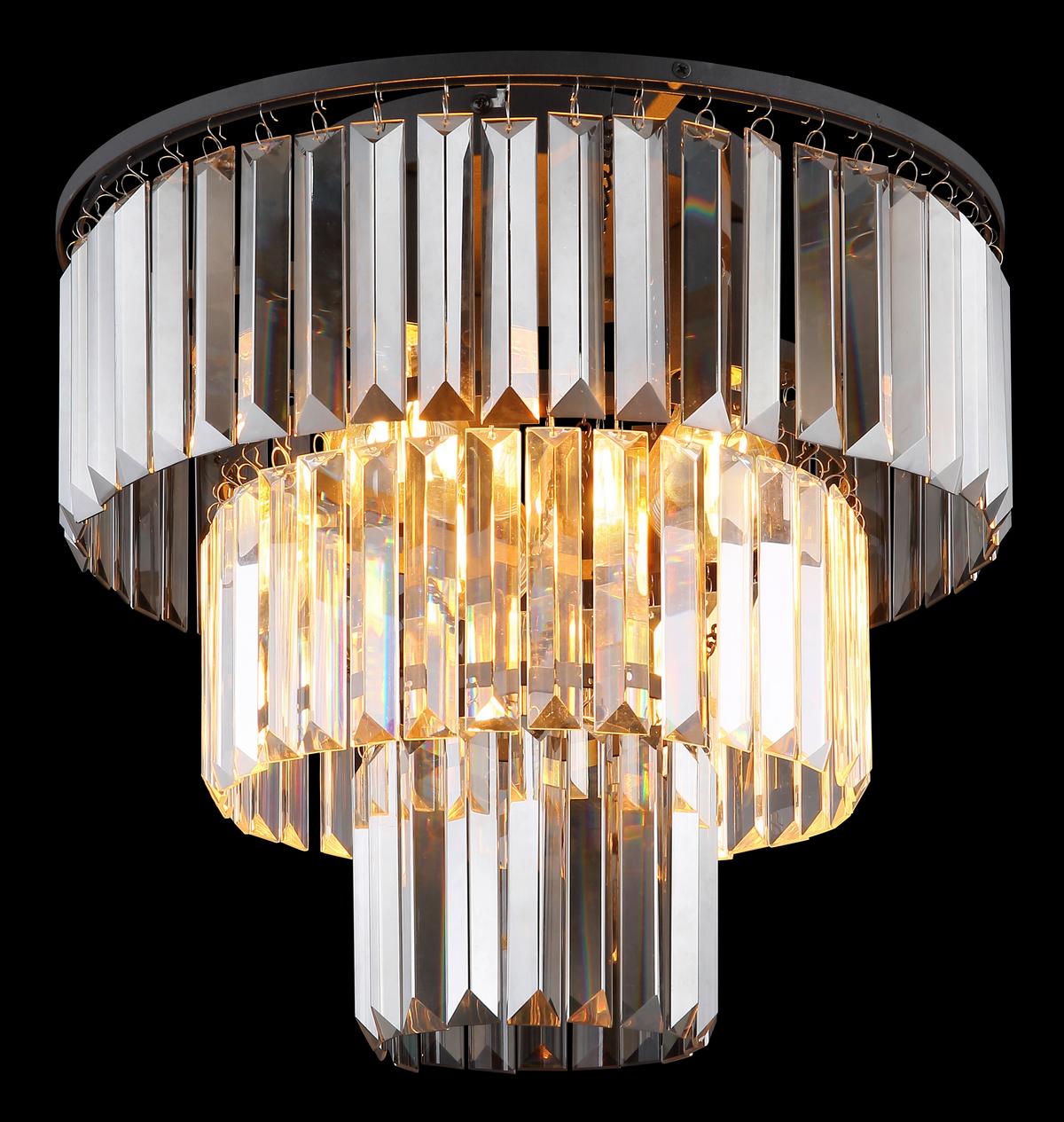 DECKENLEUCHTE 15695D NAXIS - Klar/Schwarz, Basics, Glas/Metall (40/33,5cm) - Globo