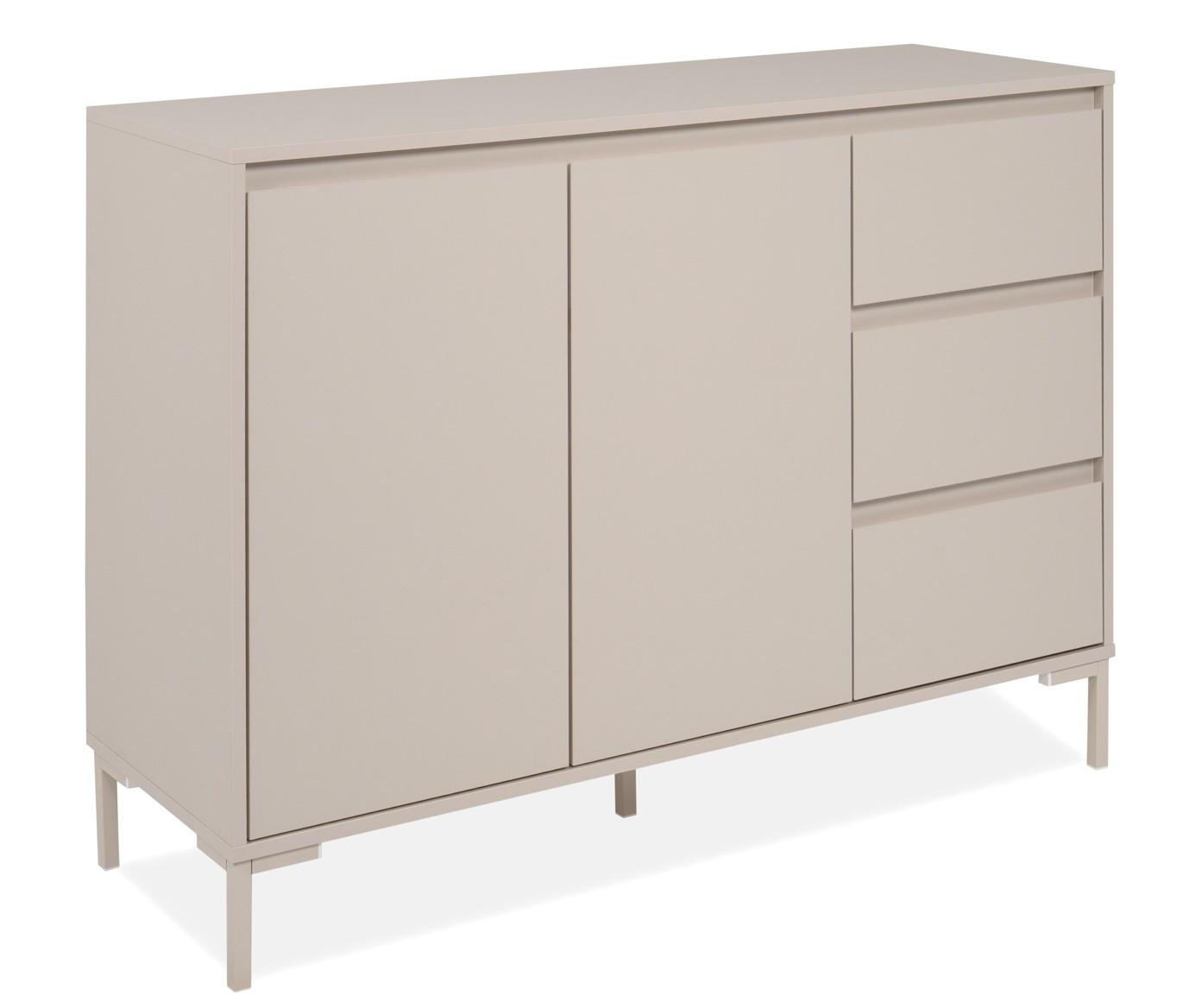 KOMODA KORSIKA 01B - kaszmir, Design, materiał drewnopochodny/metal (120/87/40cm) - MID.YOU
