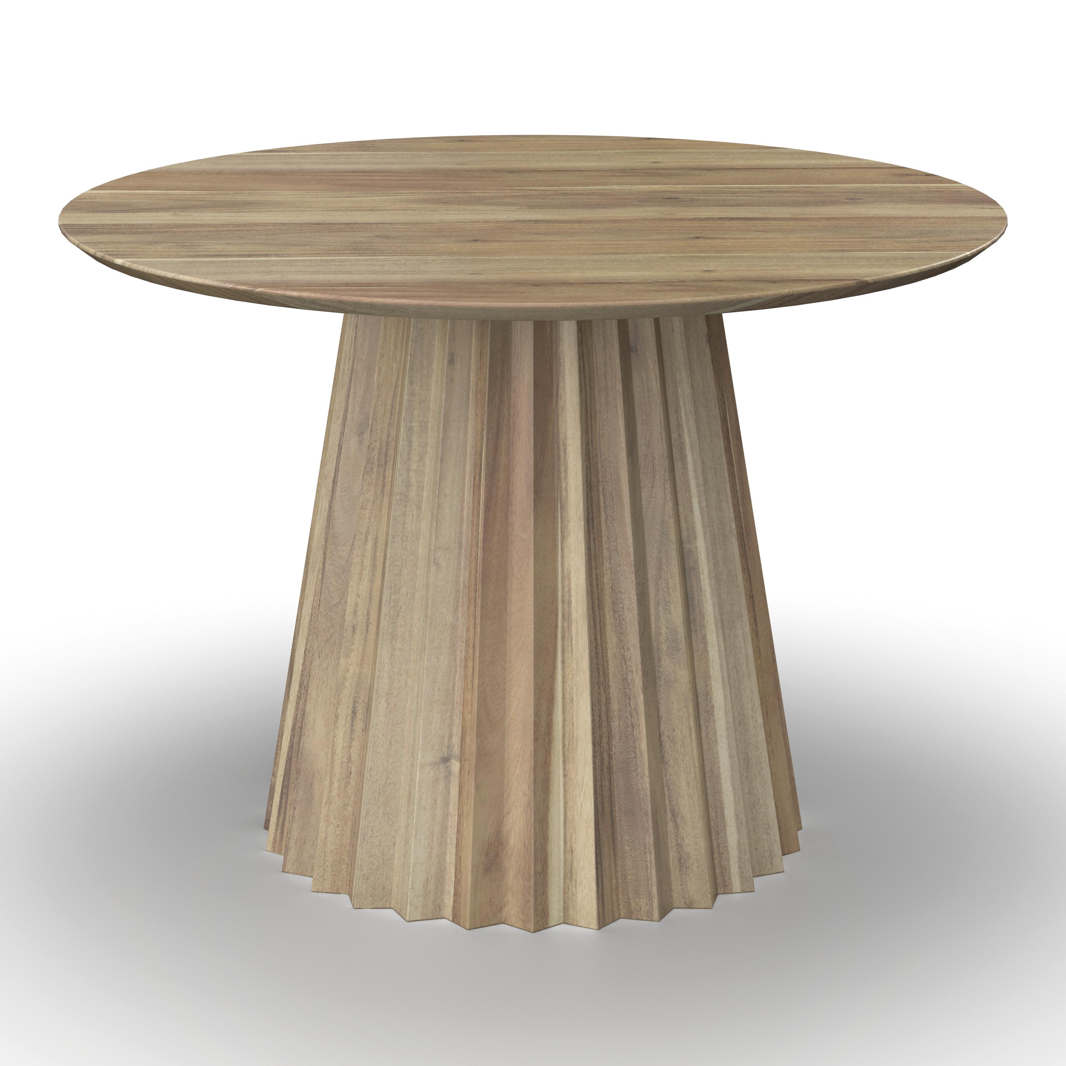 Esstisch rund Allegra in Holz massiv Ø ca. 120 cm - Akaziefarben, MODERN, Holz (120/120/76cm) - Bessagi Home